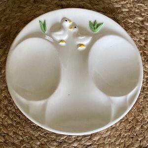 Treasure Craft vintage ceramic double spoon rest Made in USA